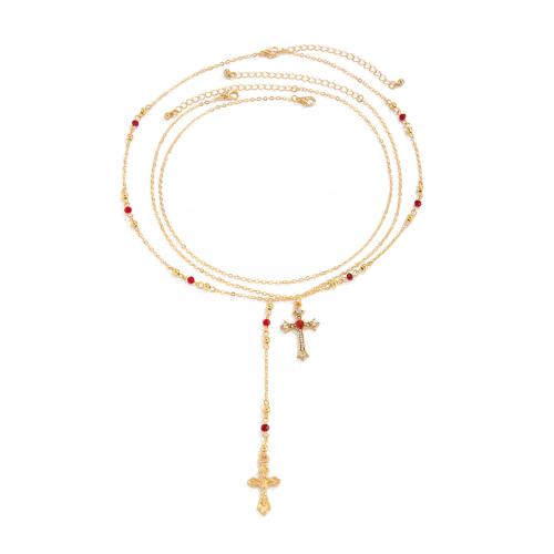 Multi Layer Necklace, Tibetan Style, with Copper Coated Iron, plated, different styles for choice & for woman & with rhinestone, more colors for choice, Sold By Set