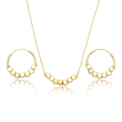 Brass Jewelry Set, plated, fashion jewelry & for woman, golden, Sold By Set