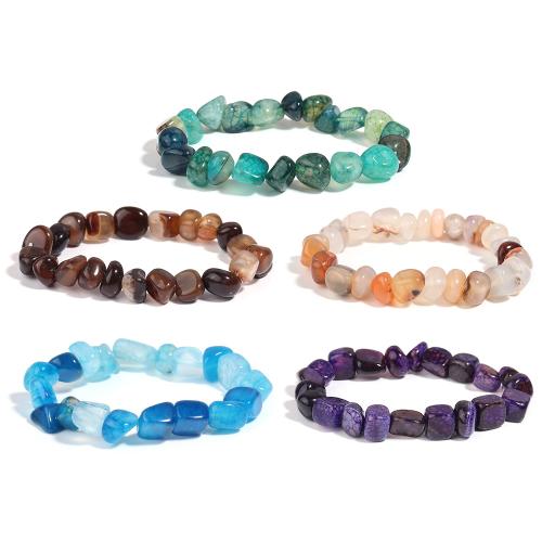 Agate Jewelry Bracelet, fashion jewelry, more colors for choice, 210mm, Sold By PC