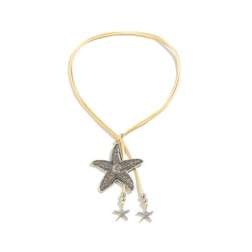 Collier de bijoux en alliage de zinc, avec Velveteen, Placage, bijoux de mode & styles différents pour le choix & pour femme, Vendu par PC