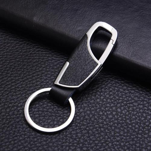 Cowhide Key Clasp, with Tibetan Style, Unisex & different styles for choice, 83.50mm, Sold By PC