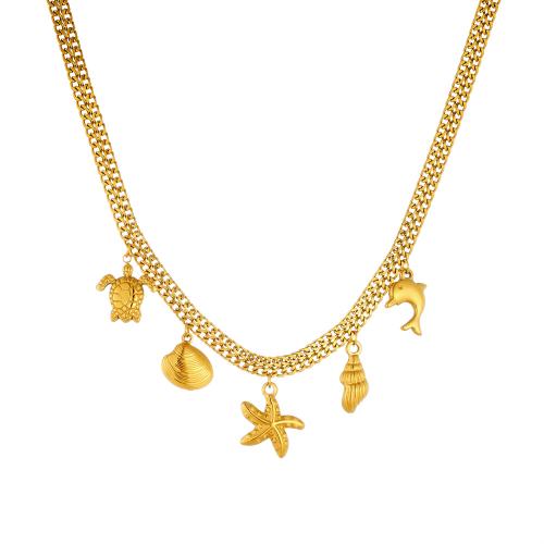 Stainless Steel Jewelry Necklace, 304 Stainless Steel, gold color plated, fashion jewelry & for woman, Sold By PC