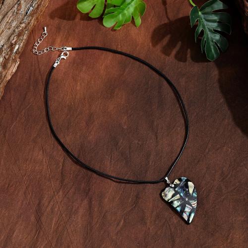 Nácar de Abulón collar, con Cordón de cera & aleación de zinc, Joyería & natural & para mujer, Vendido por UD