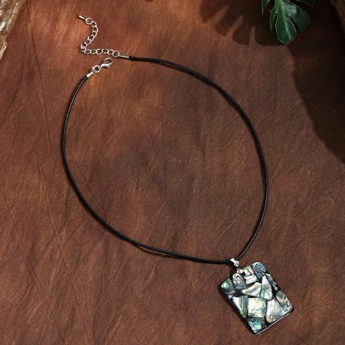 Nácar de Abulón collar, con Cordón de cera & aleación de zinc, Joyería & natural & para mujer, Vendido por UD
