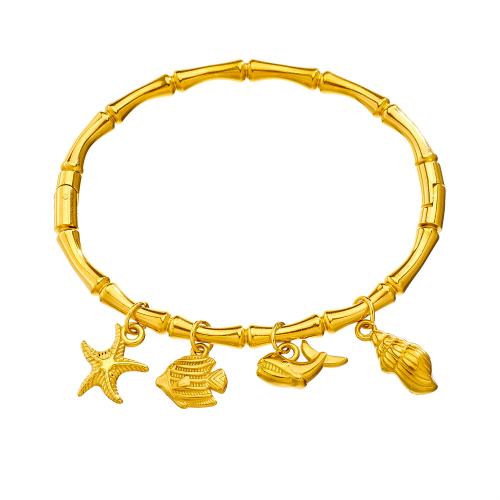 Brazalete del acero inoxidable, acero inoxidable 304, chapado en color dorado, Joyería & diferentes estilos para la opción & para mujer, Vendido por UD