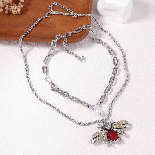 Tibetan Style Necklace, with Acrylic, plated, fashion jewelry & for woman, more colors for choice, Sold By PC