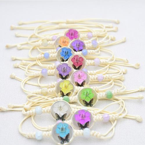 verre bracelet, avec Corée-Corée & Fleurs séchées & porcelaine, fait à la main, bijoux de mode & pour femme, plus de couleurs à choisir, Longueur:Environ 6-10 pouce, Vendu par PC