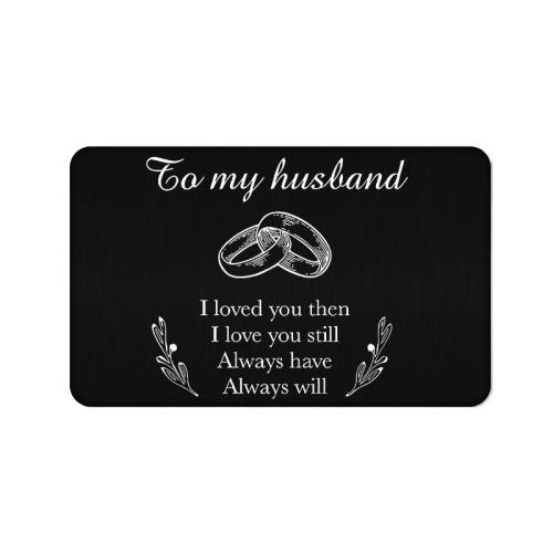304 Stainless Steel Greeting Card, Rectangle, Unisex & different designs for choice & with letter pattern, black, 85x55mm, Sold By PC