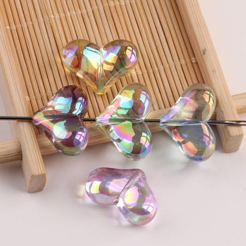 Acrylic Jewelry Beads, Heart, plated, DIY & enamel, more colors for choice, 22x15.80x9mm, Sold By PC