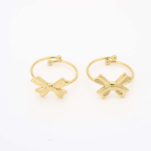 Anillo de dedo de acero inoxidable, acero inoxidable 304, Joyería & para mujer, dorado, diámetro interior:aproximado 17mm, Vendido por Par