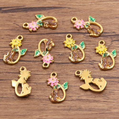 Stainless Steel Pendants, 304 Stainless Steel, gold color plated, DIY & different styles for choice & enamel, more colors for choice, 10PCs/Bag, Sold By Bag
