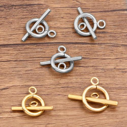 Stainless Steel Toggle Clasp, 304 Stainless Steel, plated, DIY, more colors for choice, 10PCs/Bag, Sold By Bag