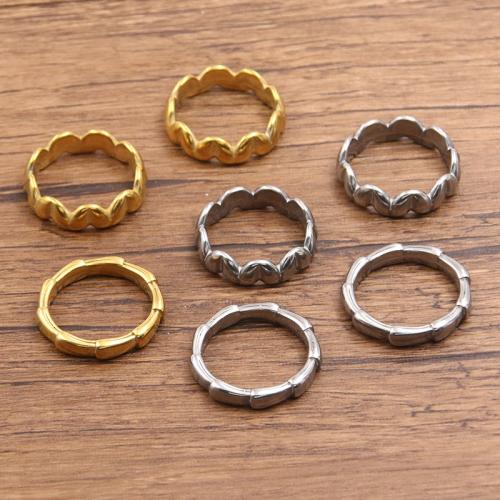 Anillo de dedo de acero inoxidable, acero inoxidable 304, chapado, Bricolaje & diferentes estilos para la opción, más colores para la opción, 10PCs/Bolsa, Vendido por Bolsa