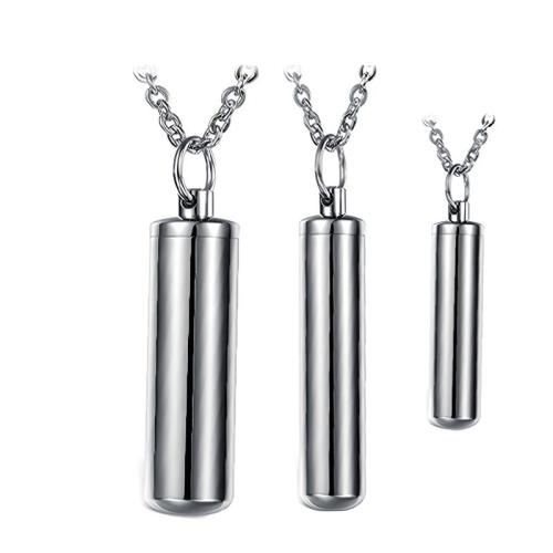 Acier titane Pendentif cercueil cinéraires, poli, DIY & normes différentes pour le choix, couleur originale, Vendu par PC