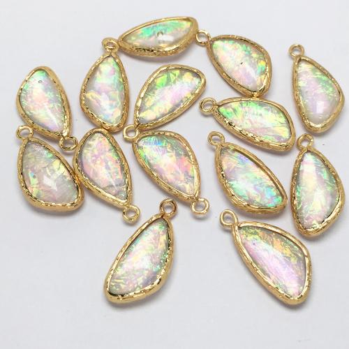 aleación de zinc colgante, con Piedra preciosa sintética, chapado en color dorado, Bricolaje & diferentes estilos para la opción, Vendido por UD