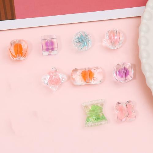 Acrylic Jewelry Beads, DIY & different styles for choice, 10PCs/Bag, Sold By Bag