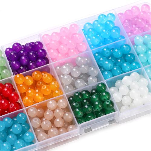 Fashion Glass Beads, Round, DIY & different size for choice, more colors for choice, Sold By Bag