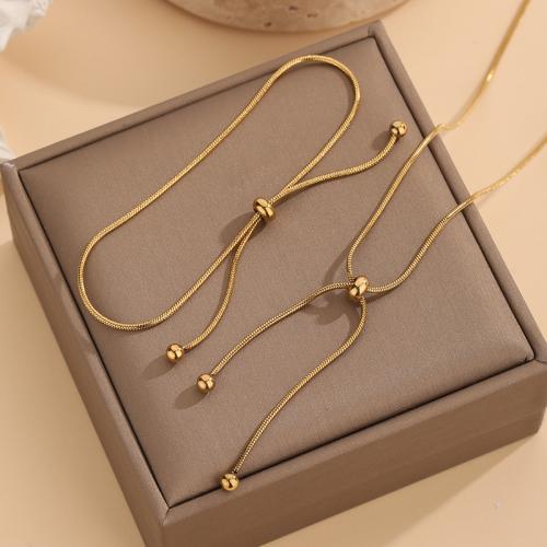 Fashion Stainless Steel Jewelry Sets, 304 Stainless Steel, 18K gold plated, fashion jewelry & different styles for choice & for woman, Necklace :40cm Bracelet :16cm., Sold By PC