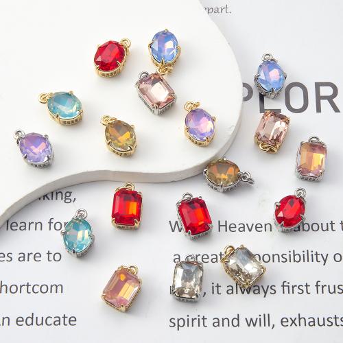 Cubic Zirconia Micro Pave Brass Pendant, plated, DIY & micro pave cubic zirconia, more colors for choice, nickel, lead & cadmium free, 9.86x7.25x16.50mm, Sold By PC