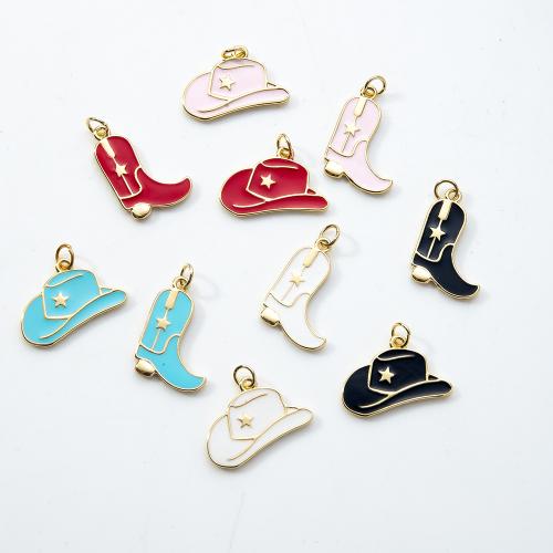 Brass Jewelry Pendants, plated, DIY & enamel, more colors for choice, nickel, lead & cadmium free, 22x1.50x17.60mm, Sold By PC