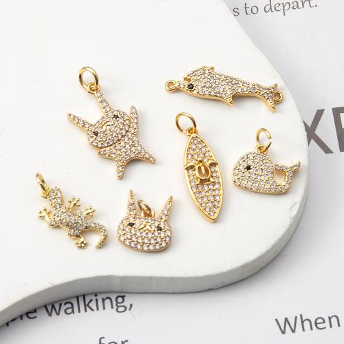 Rhinestone Brass Pendants, plated, DIY & with rhinestone, golden, nickel, lead & cadmium free, 23.10x0.80x7mm, Sold By PC