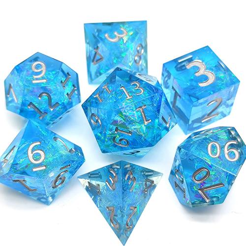 resina Dado, 7 piezas & unisexo, más colores para la opción, dice length 15-25mm, Vendido por Set