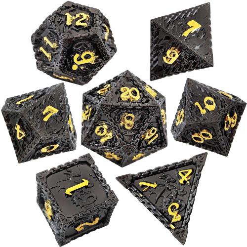 Zinklegierung Würfelspiel, plattiert, 7 Stück & unisex, keine, verkauft von setzen