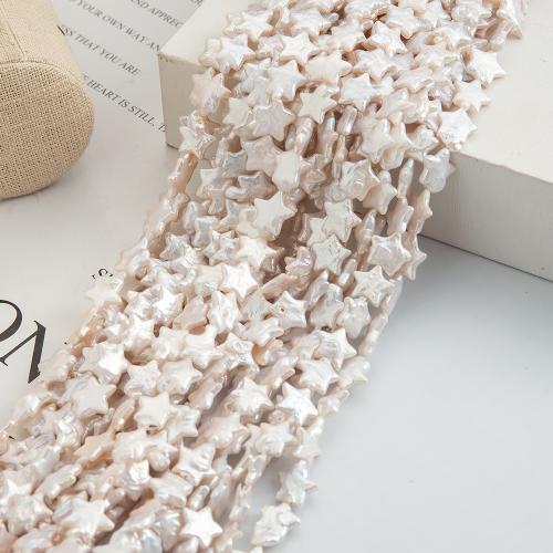 Natürliche kultivierte Süßwasserperlen Perle, Stern, DIY, weiß, 12x11mm, 35PCs/Strang, verkauft von Strang