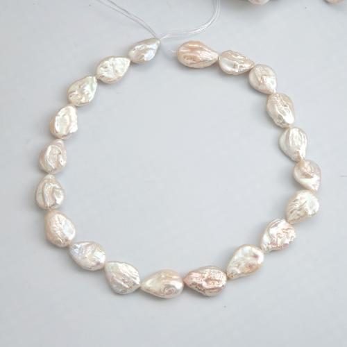 Freshwater Pearl Beads, Teardrop, DIY, white, 22x15mm, Sold By Strand