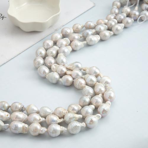 Freshwater Pearl Beads, Potato, DIY, white, 15x13mm, Sold By Strand