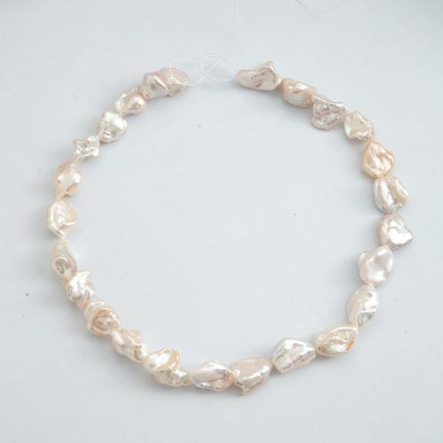 Cultured Baroque Freshwater Pearl Beads, irregular, DIY, white, 15x11mm, 24PCs/Strand, Sold By Strand