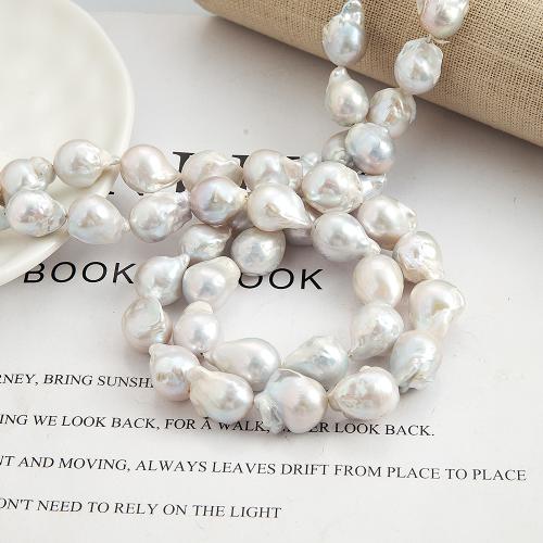 Cultured Baroque Freshwater Pearl Beads, irregular, DIY, white, 15x13mm, Sold By Strand