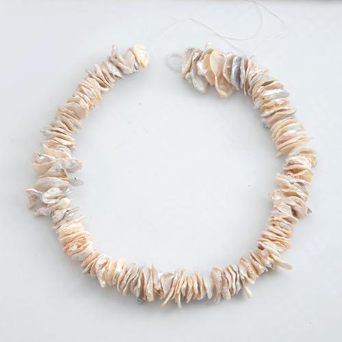 Perlas cultivadas de agua dulce Abalorio, Irregular, Bricolaje, Blanco, 13x10mm, Vendido por Sarta