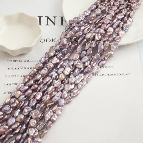 Freshwater Pearl Beads, irregular, DIY, purple, 15x10mm, 34PCs/Strand, Sold By Strand