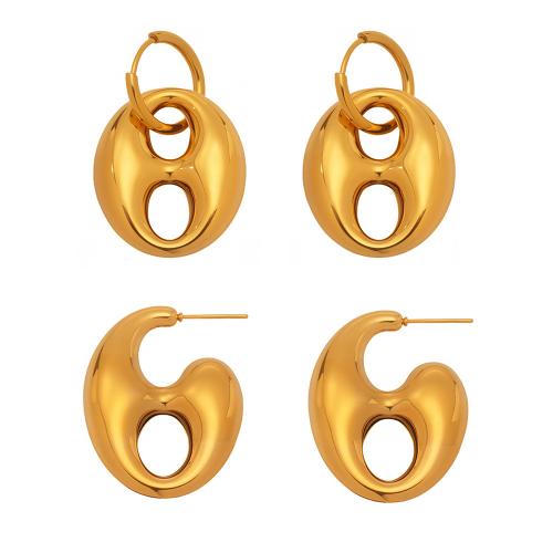 Stainless Steel Drop Earring, 304 Stainless Steel, plated, different styles for choice & for woman & hollow, more colors for choice, Sold By Pair