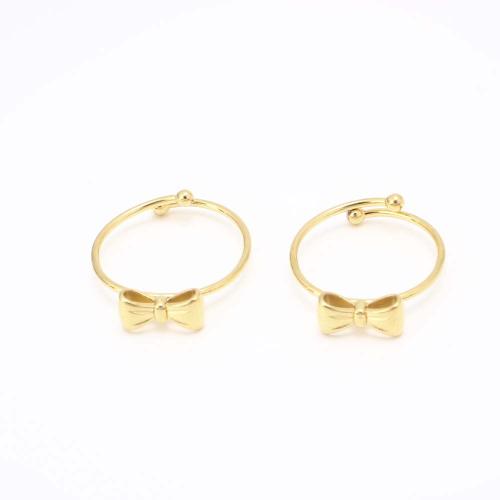 Stainless Steel Finger Ring, 304 Stainless Steel, fashion jewelry & for woman, golden, Inner diameter: 18mm, Sold By PC