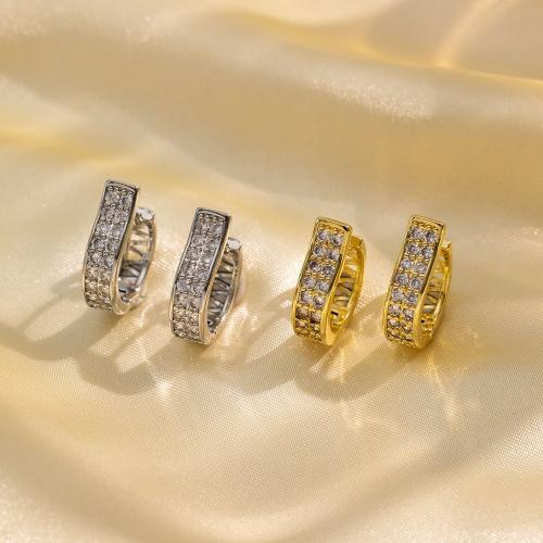 Brass Leverback Earring, plated, fashion jewelry & for woman & with rhinestone, more colors for choice, Sold By PC
