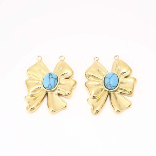 304 Stainless Steel Pendant, DIY & double-hole, golden, Sold By PC