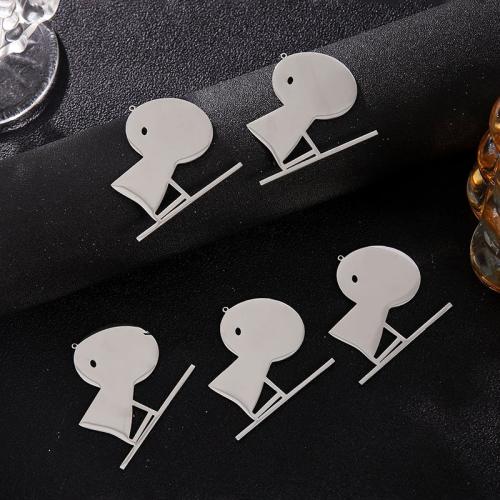 Stainless Steel Pendants, 304 Stainless Steel, silver color plated, DIY & different styles for choice, more colors for choice, 10PCs/Pair, Sold By Pair