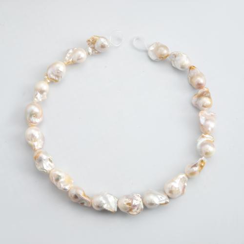 Freshwater Pearl Beads, irregular, DIY, mixed colors, 25x15mm, 18PCs/Strand, Sold By Strand