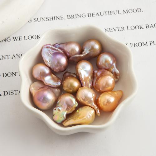 Freshwater Pearl Beads, Baroque, no hole, mixed colors, 20x14mm, Sold By PC