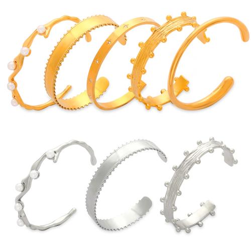 Stainless Steel Bangle, 304 Stainless Steel, plated, fashion jewelry & different styles for choice & for woman, more colors for choice, Sold By PC