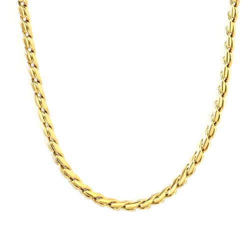 Stainless Steel Chain Necklace, 304 Stainless Steel, plated, fashion jewelry & for woman, more colors for choice, Sold By PC