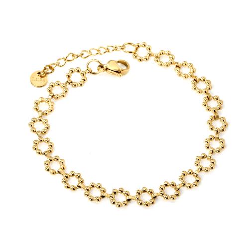 Edelstahl Schmuck Armband, 304 Edelstahl, 18K vergoldet, Modeschmuck & verschiedene Stile für Wahl & für Frau, verkauft von PC
