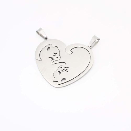 304 Stainless Steel Pendant, DIY & double-hole, original color, Sold By Pair