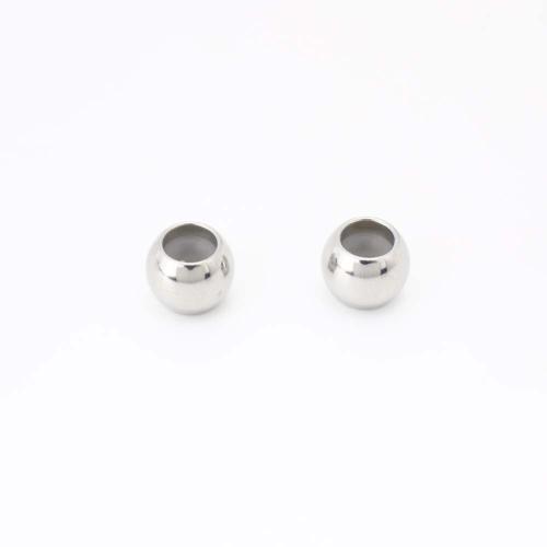Stainless Steel Large Hole Beads, 304 Stainless Steel, DIY, original color, Sold By Pair