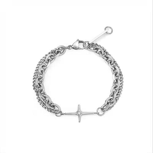 Titanium Steel Bracelet, plated, fashion jewelry & different size for choice & for woman, original color, Sold By PC