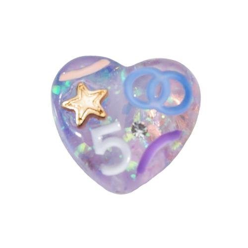 Resin Beads, Heart, injection moulding, DIY, more colors for choice, 17.25x8.38x16.30mm, Sold By PC