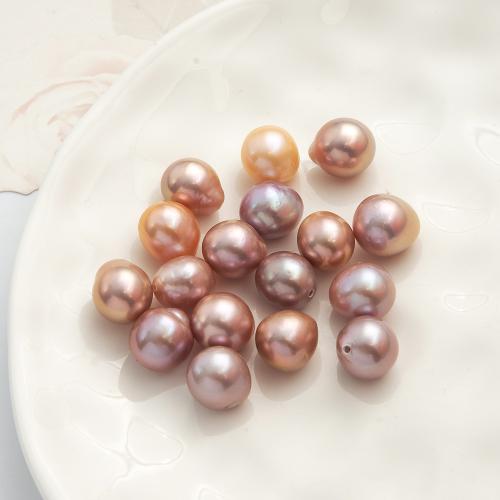 Perles nacres de culture d'eau douce demi percées , perle d'eau douce cultivée, larme, DIY & semi-foré, violet, 11x10mm, Vendu par PC
