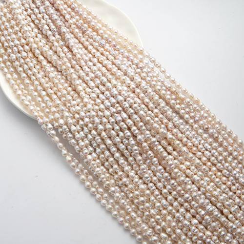 Cultured Baroque Freshwater Pearl Beads, irregular, DIY, white, 6x5mm, Sold By PC